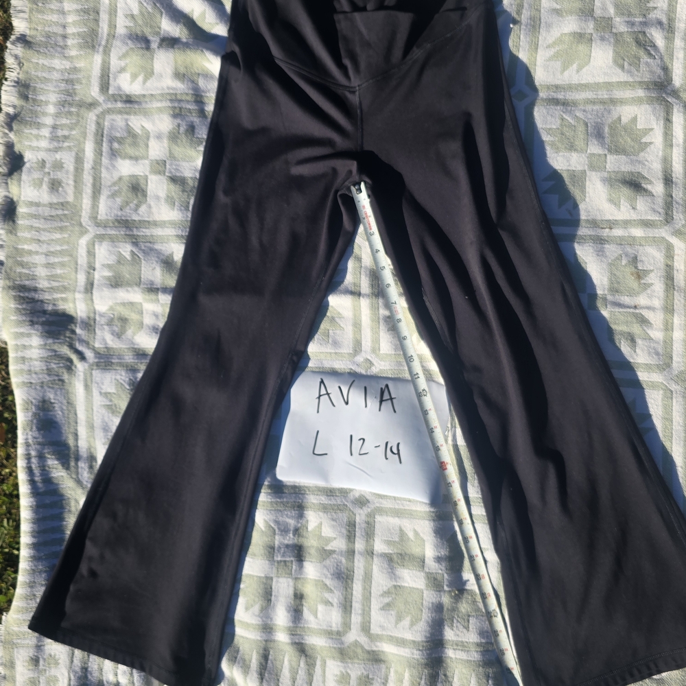Avia Black Flare Pants Size L - Picture 2 of 5
